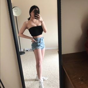 Rib-Knit Crop Tube Top